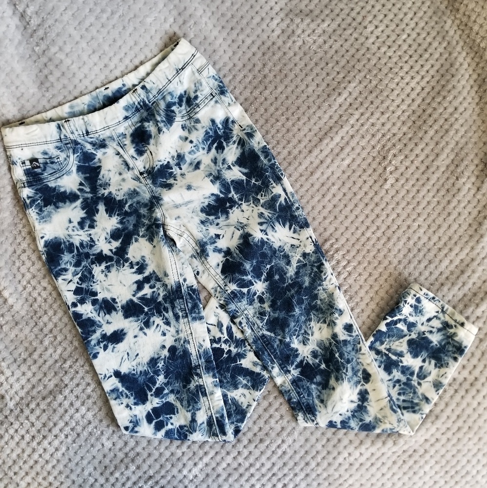 Girls Bleach Wash Jordache Denim leggings sz 10/12